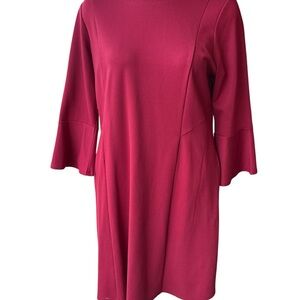 J. Jill Vibrant Red Long Sleeve Dress